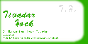 tivadar hock business card